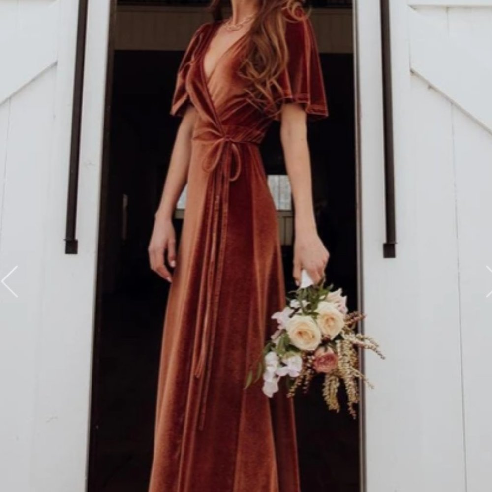 Baltic Born: Meghan Velvet Wrap Maxi Dress---Bridesmaid, Wedding Guest, Formal